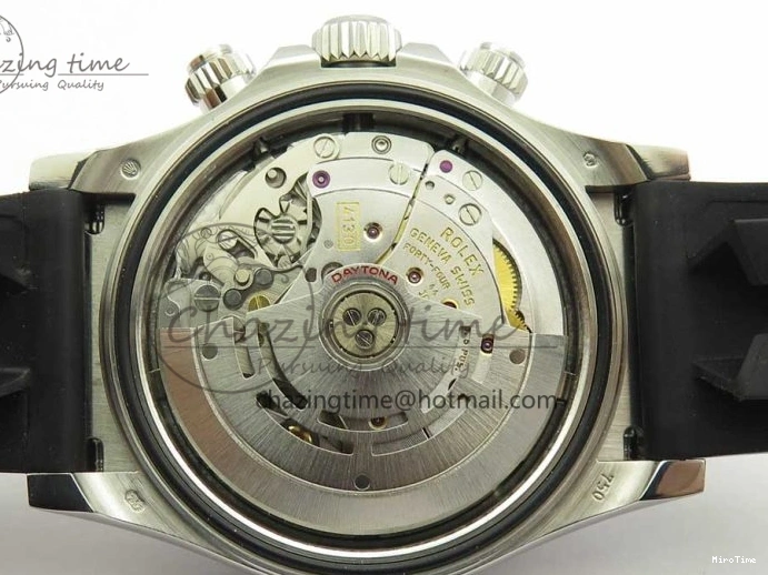 MiroTime 0119 Daytona 116519 Noob 1:1 Best Edition 904L SS Case Blue Dial on Black Rubber Strap SA4130 (Free Extra Strap) Compact 3290